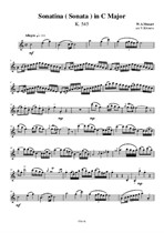 Sonatina (Sonata) in C Major – Violin I Part